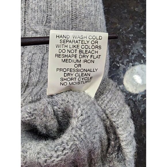 Daniele Blasi Grey Men's Pullover  Quarter Zip Sweater in Large - Picture 4 of 8